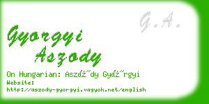 gyorgyi aszody business card